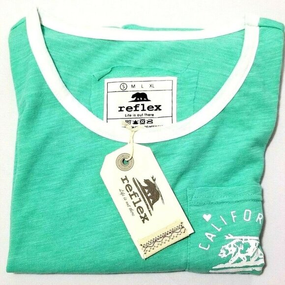Reflex Women's‎ Pocket Top California Logo T-shirt - Picture 5 of 5